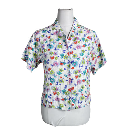 Unisex Anne Fontaine - Short-sleeved blouse, size 36 - White ()