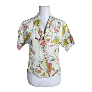 Unisex Anne Fontaine - Short-sleeved blouse, size 36 - White (1)