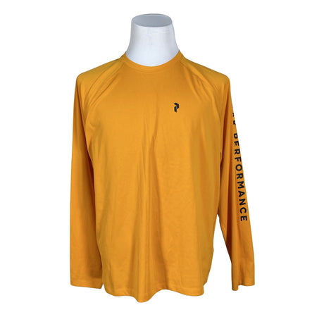 Unisex Peak Performance - Sports shirt, long sleeve, size XL - Orange ()