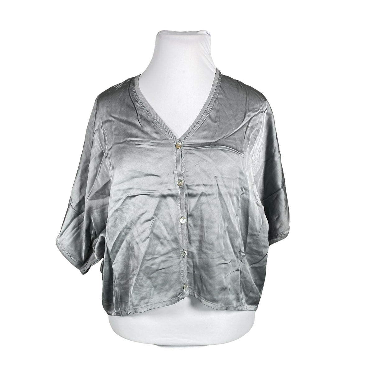 Unisex Bohemiana - Short-sleeved blouse, size 44 - Light blue (1)