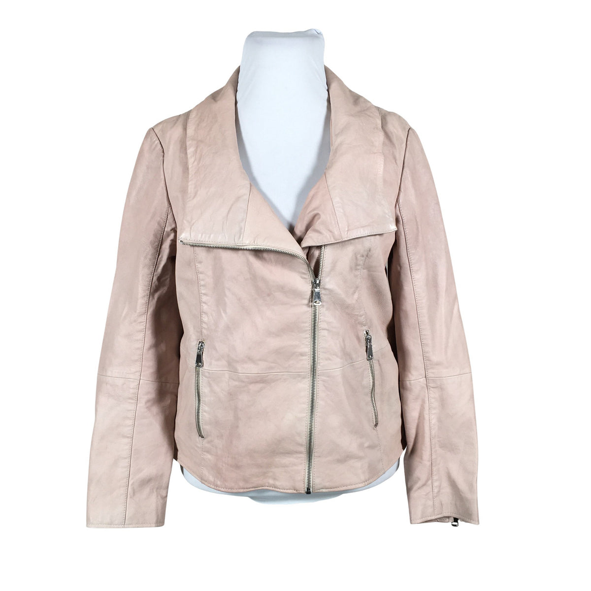 Unisex Esprit - Leather jacket, size 44 - Light pink (1)