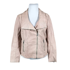 Unisex Esprit - Leather jacket, size 44 - Light pink (1)