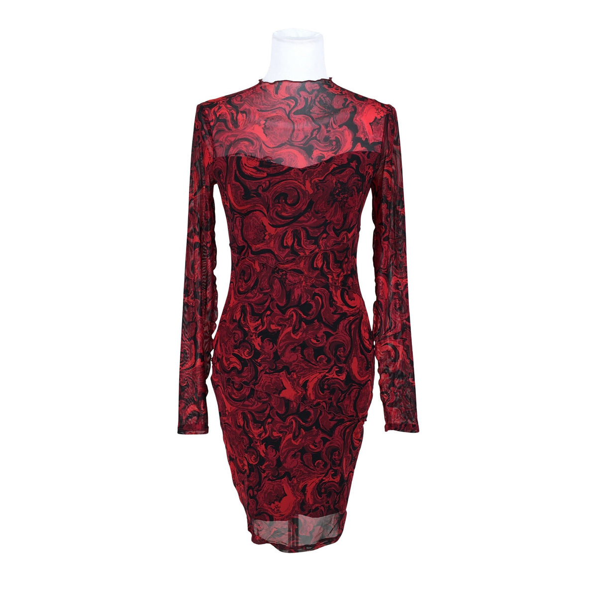 Unisex Guess - Schiffon dress, size 38 - Red (1)