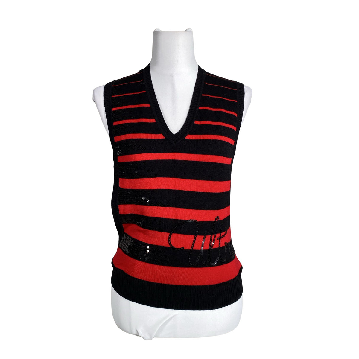Unisex Oggi - Knit vest, size 36 - Black (1)