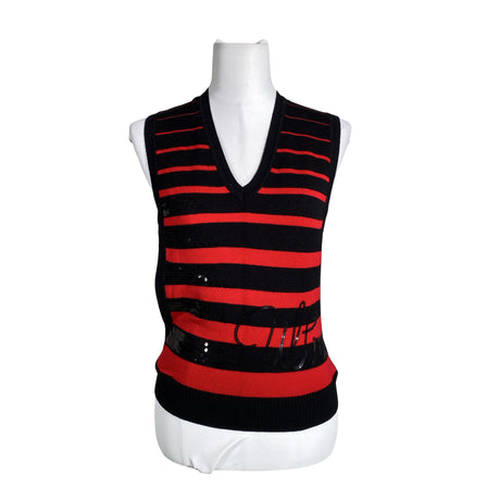 Unisex Oggi - Knit vest, size 36 - Black ()