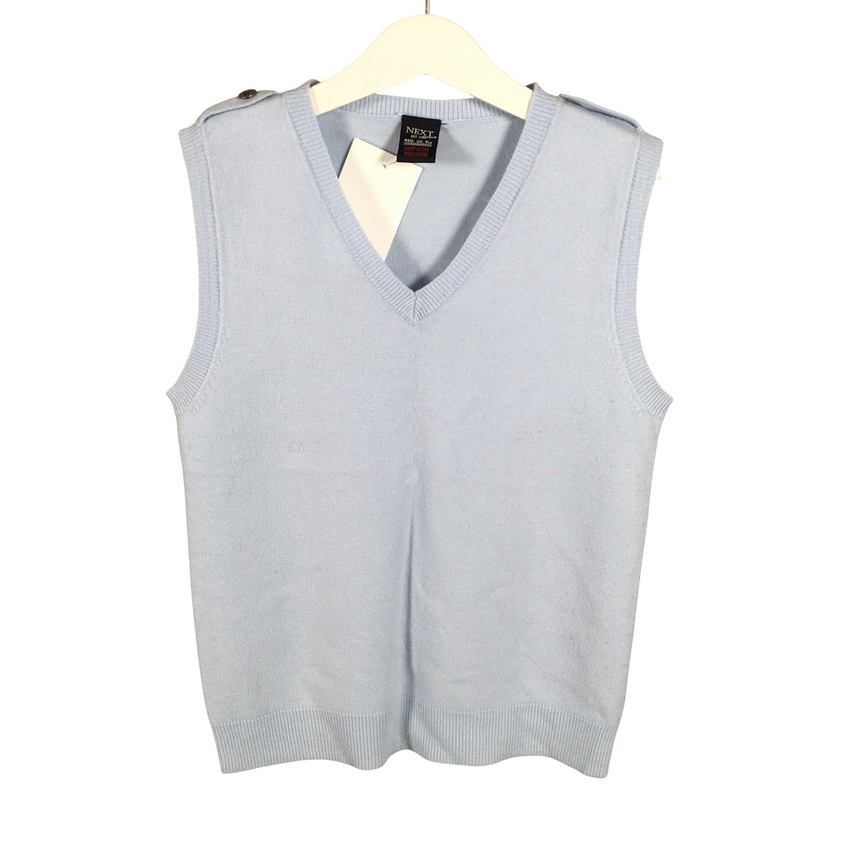 Unisex Next - Knit vest, size 122 - 128 - Light blue (1)