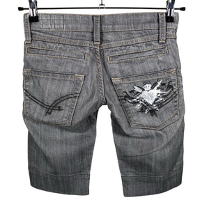 Unisex Indian Rose - Denim shorts, size 36 - Gray (2)