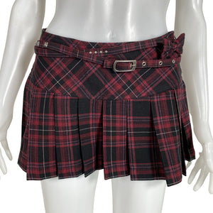 Unisex Tommy Hilfiger - Pleated skirt, size 36 - Wine red (1)