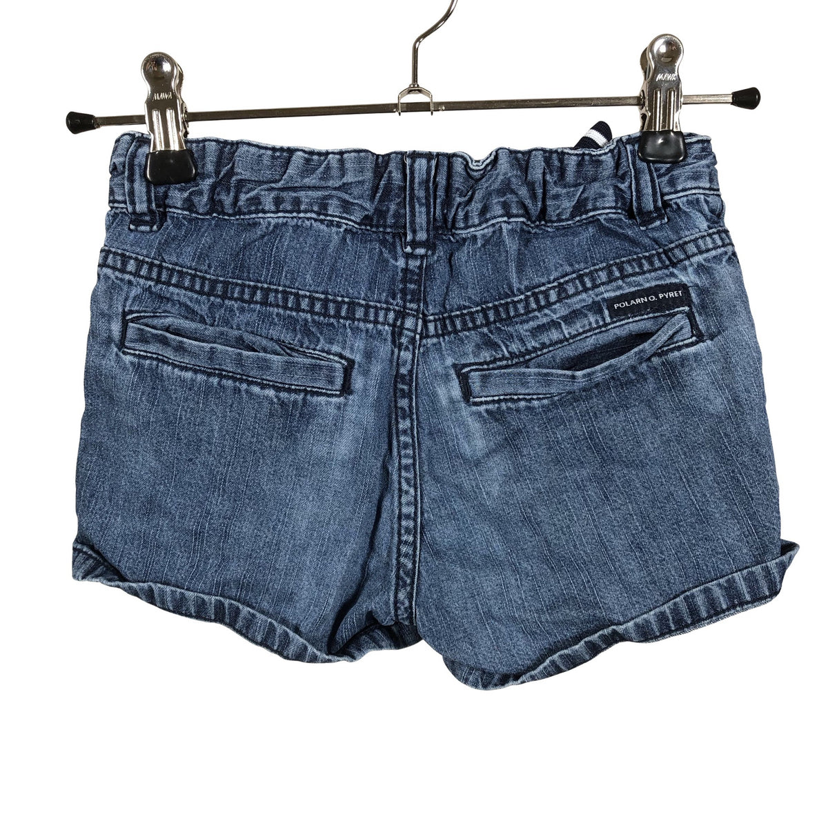 Unisex Polarn O. Pyret - Denim shorts, size 116 - 122 - Blue (2)
