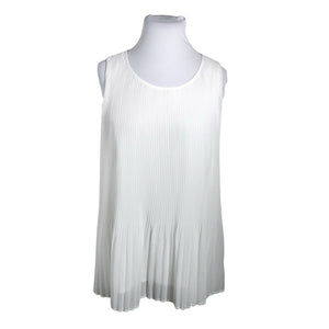 Unisex Zizzi - Schiffon tunic, size 48 - White (1)
