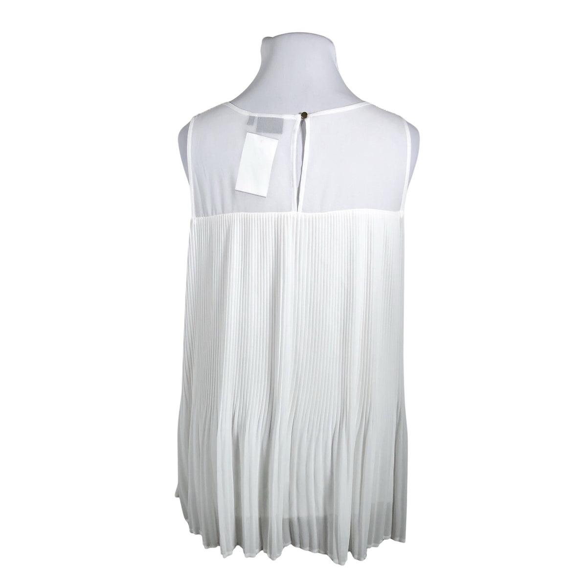 Unisex Zizzi - Schiffon tunic, size 48 - White (2)