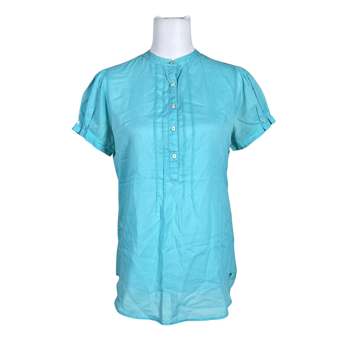 Unisex Tommy Hilfiger - Short-sleeved blouse, size 38 - Turquoise (1)