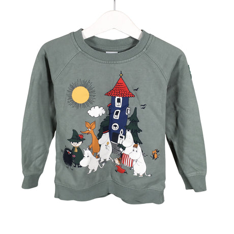 Unisex Polarn O. Pyret - Sweatshirt, size 98 - 104 - Green ()
