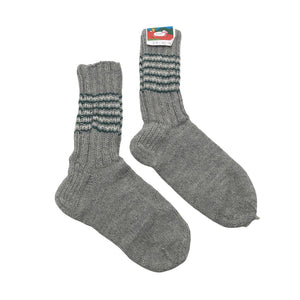 Unisex Handmade - Wool socks, size 40 - Gray (1)