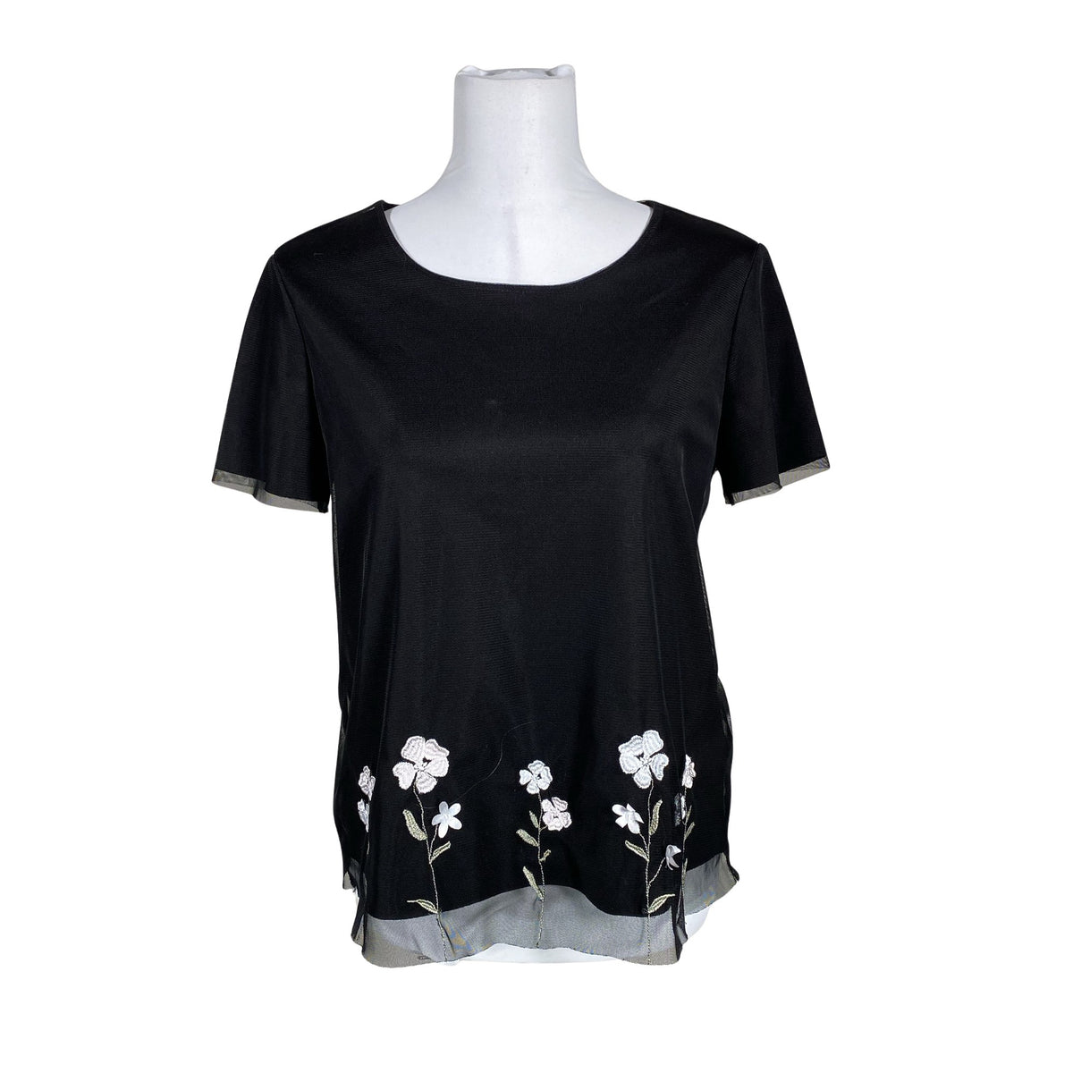 Unisex RJR John Rocha - Short-sleeved blouse, size 40 - Black (1)