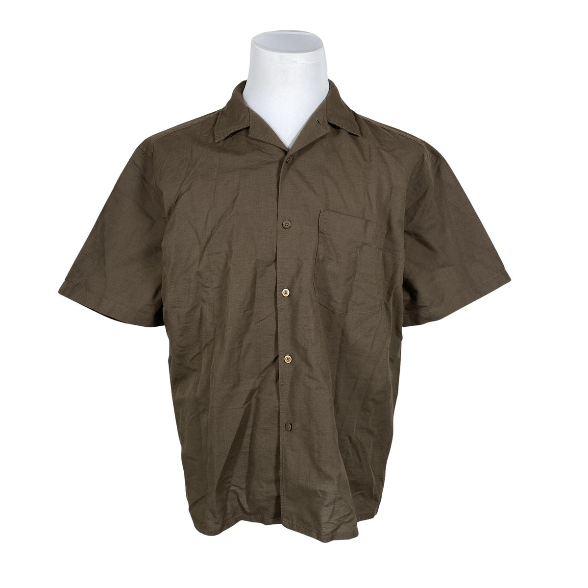 Unisex Uniqlo - Collared shirt, size M - Brown (1)