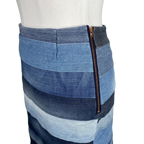 Unisex Mea upcycle studio - Denim skirt, size 36 - Blue (2)