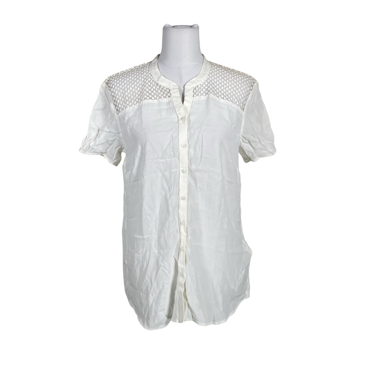 Unisex Gerry Weber - Short-sleeved blouse, size 38 - White (1)