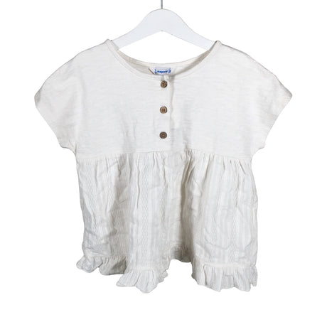Unisex Mayoral - Tricot tunic, size 116 - 122 - Natural white ()
