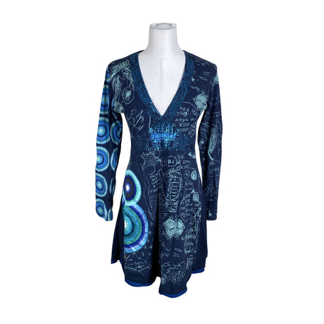 Unisex Desigual - Tricot dress, size 40 - Blue ()