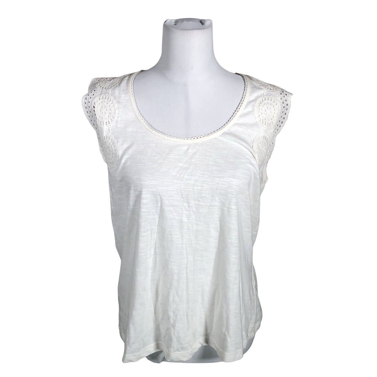 Unisex Cortefiel - Tricot tank top, size 38 - Natural white (1)
