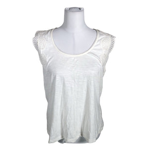 Unisex Cortefiel - Tricot tank top, size 38 - Natural white (1)