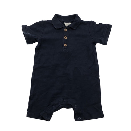 Unisex Lindex - Short overalls, size 62 - 68 - Blue ()
