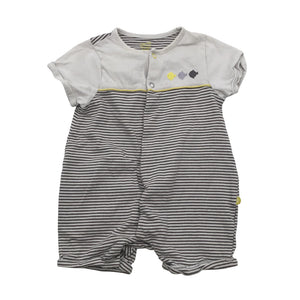 Unisex Obaïbi - Short overalls, size 74 - 80 - White (1)