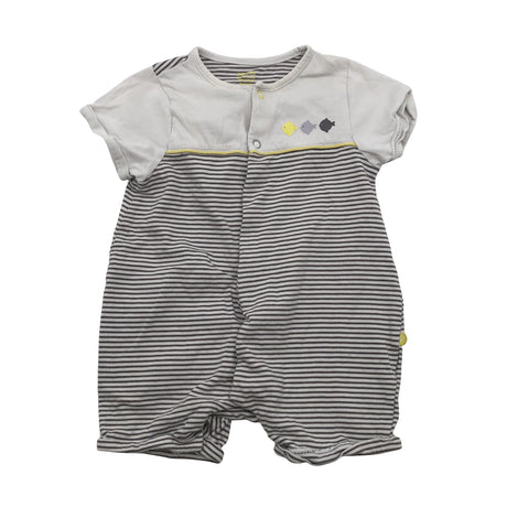 Unisex Obaïbi - Short overalls, size 74 - 80 - White ()