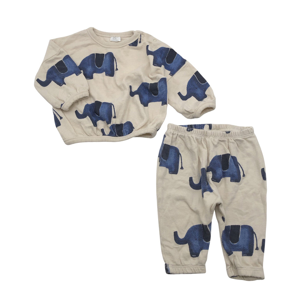 Unisex Next - Sweatshirt and pants set, size 68 - 74 - Beige (1)