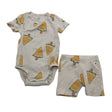Unisex Lindex - Shorts and top set, size 62 - 68 - Beige ()