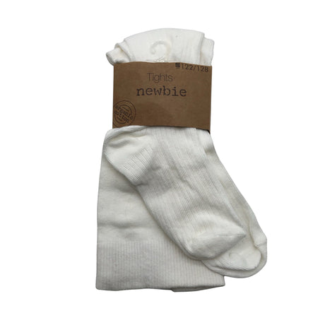 Unisex Newbie - Stockings, thick, size 122 - 128 - White ()