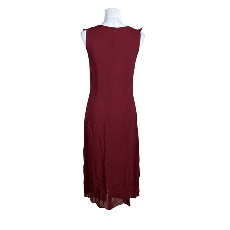 Unisex Your Face - Schiffon dress, size 36 - Wine red (2)