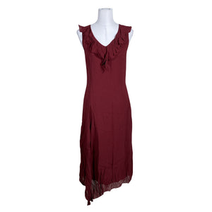 Unisex Your Face - Schiffon dress, size 36 - Wine red (1)