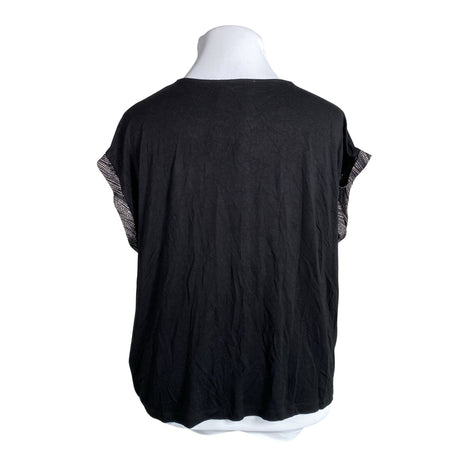 Unisex Taifun - Short-sleeved blouse, size 44 - Black (2)