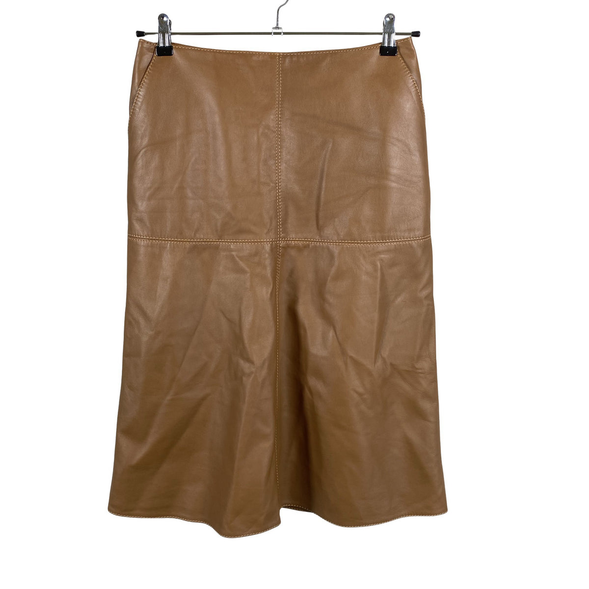 Unisex Ril's - Leather skirt, size 36 - Brown (1)