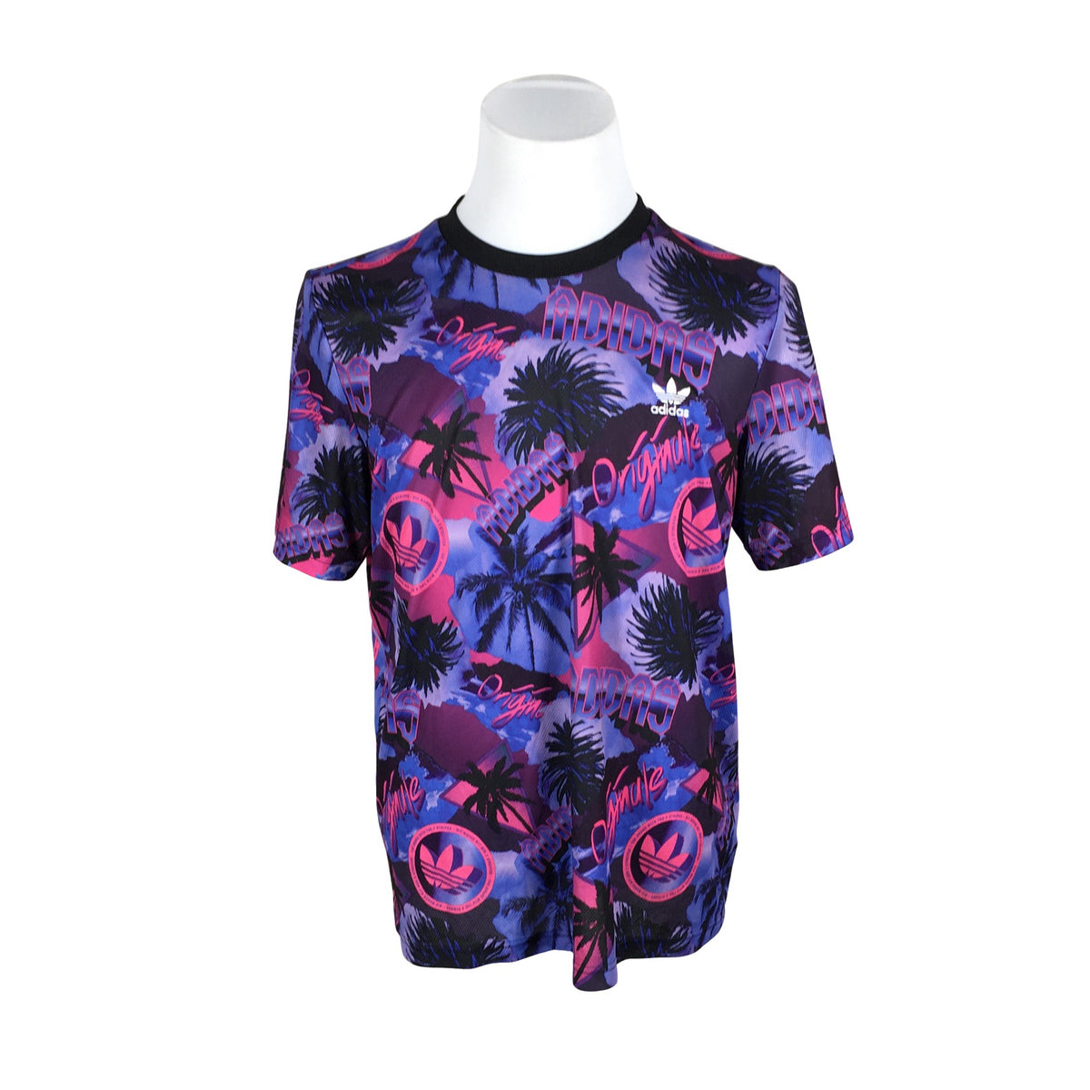 Unisex Adidas - Sports shirt, short sleeve, size L - Violet (1)