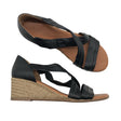 Unisex Shoes like candy - Wedge sandals, size 41 - Black ()