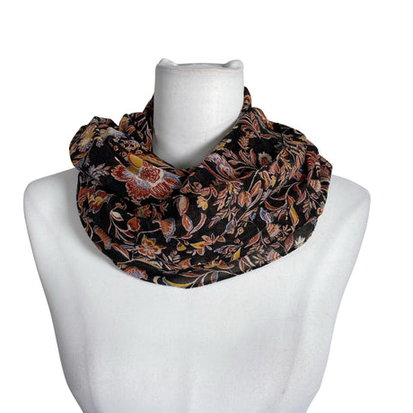 Unisex Handmade - Circle scarf, size Midi - Black ()