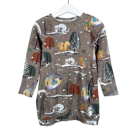Unisex NOSH - Tricot dress, size 98 - 104 - Brown ()