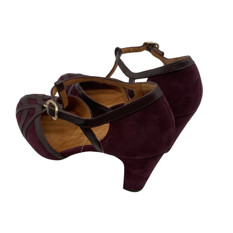 Unisex Chie Mihara - High heels, size 38 - Wine red (2)