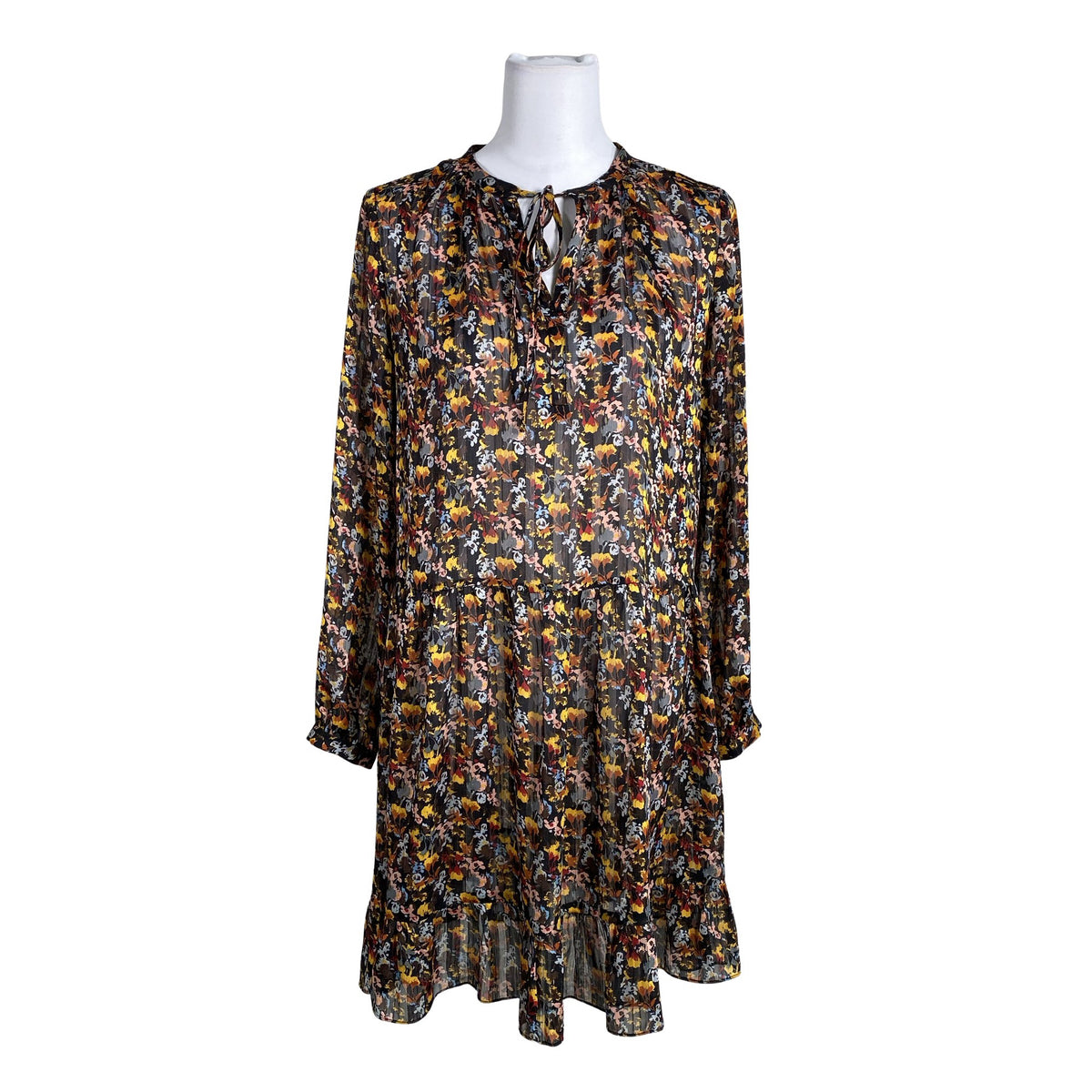 Unisex Second Female - Schiffon dress, size 36 - Black (1)