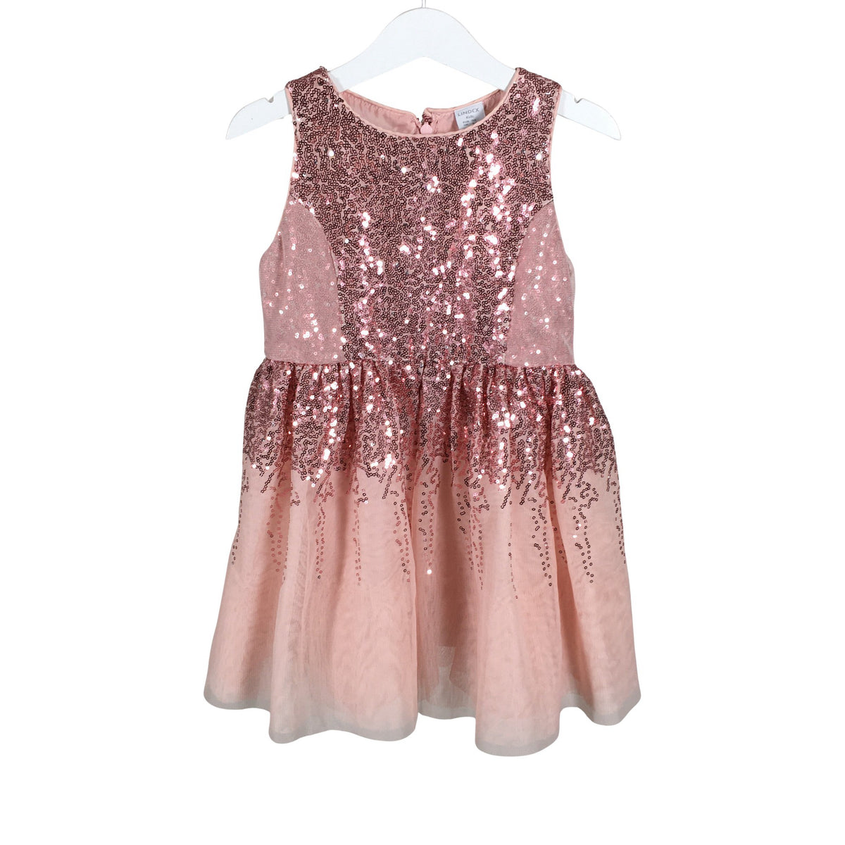 Unisex Lindex - Party dress, size 104 - 110 - Light pink (1)