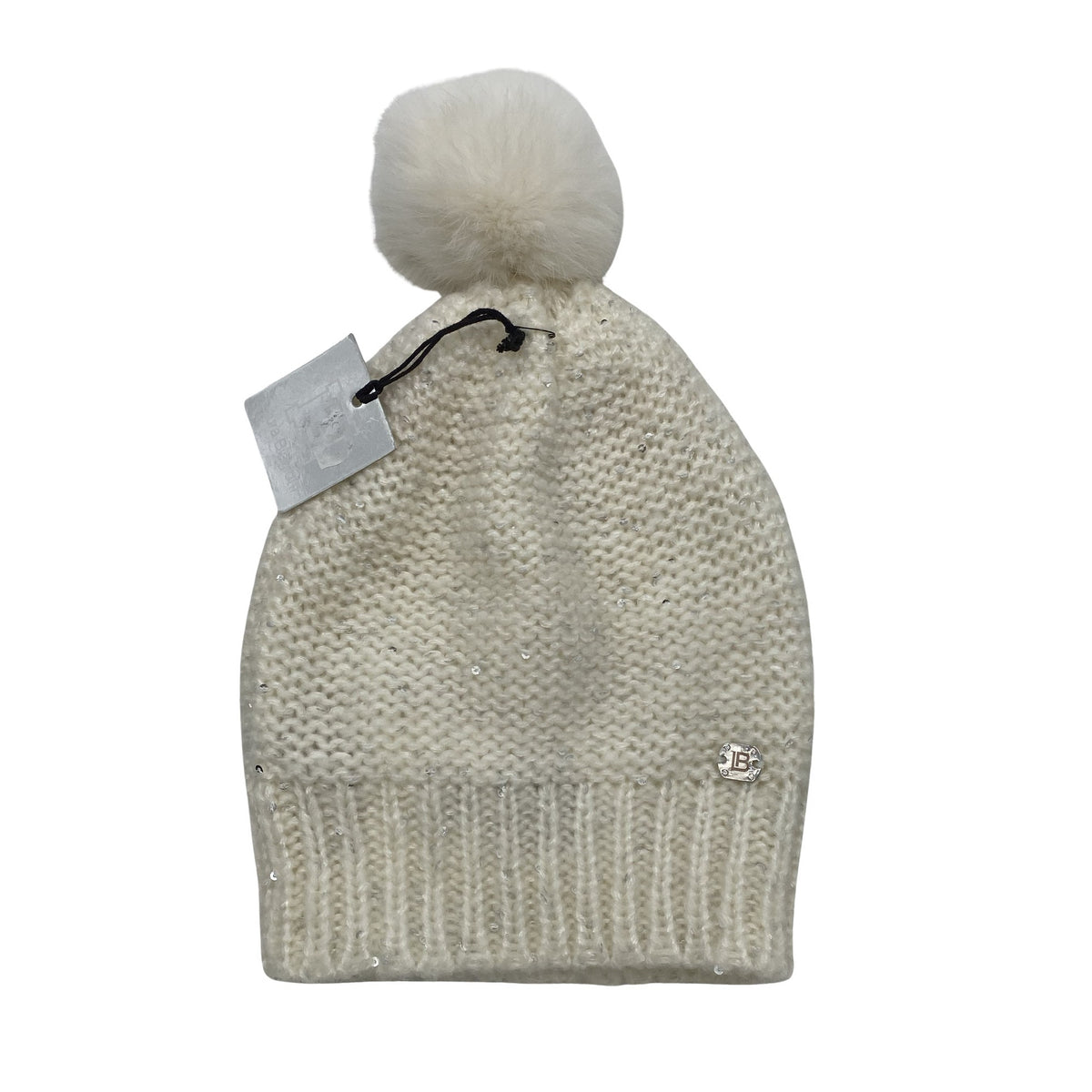 Unisex Laura Biagiotti - Winter beanie, size 54 - 56 cm - Natural white (1)