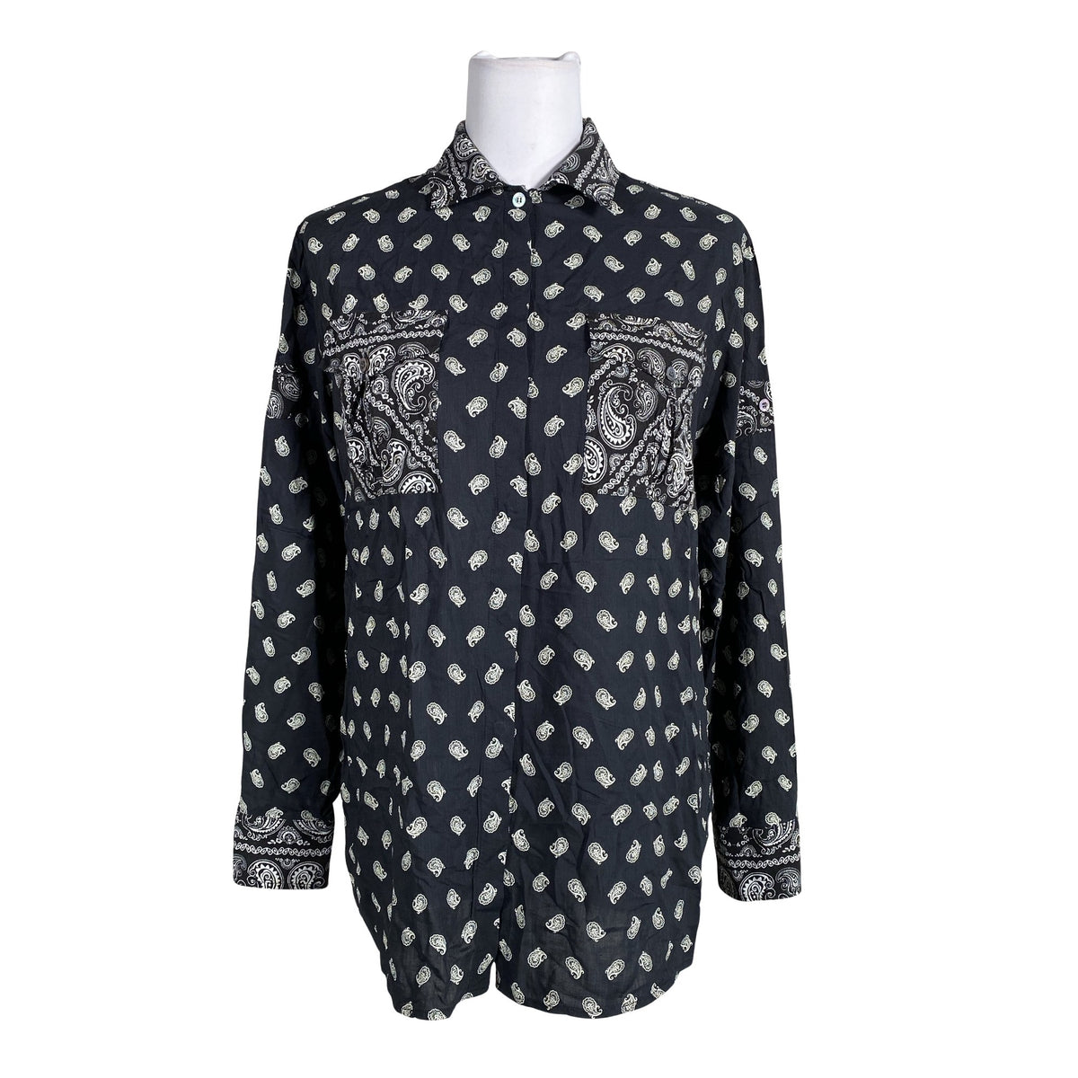 Unisex Pierre Balmain - Schiffon tunic, size 40 - Black (1)