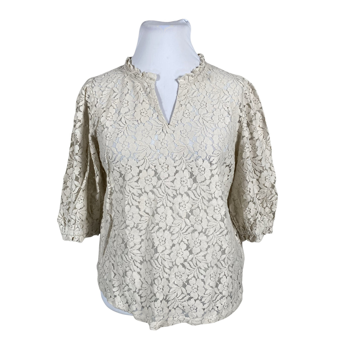 Unisex Cream - Party shirt, size 42 - Beige (1)