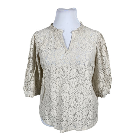 Unisex Cream - Party shirt, size 42 - Beige ()