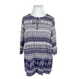 Unisex Cut & Pret - Schiffon tunic, size 44 - Blue ()