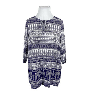 Unisex Cut & Pret - Schiffon tunic, size 44 - Blue (1)