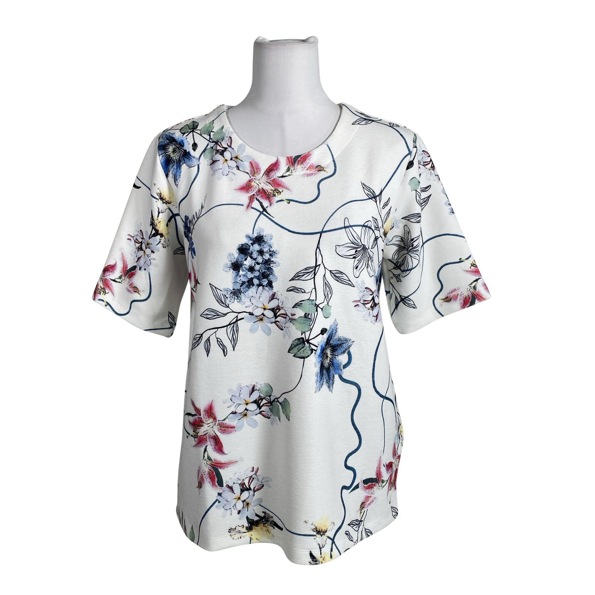Unisex Hegler - Short-sleeved blouse, size 38 - White (1)